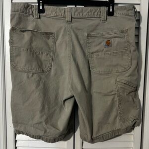 Carhartt Rugged Flex Relaxed Fit Canvas Work Shorts - 10 Inch Beige